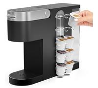 NiHome Porta cialde in acrilico per Keurig, organizer per capsule di caffè a montaggio laterale, per capsule K-Cup, salvaspazio per piccoli piani di lavoro (trasparente, 1 confezione per tazze da 10 K
