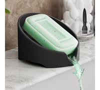 NiHome Portasapone in silicone con drenaggio ad alta efficienza, per bagno e cucina, supporto ingrandito adatto a vari saponi e accessori per la pulizia, lavabile in lavastoviglie, facile da pulire