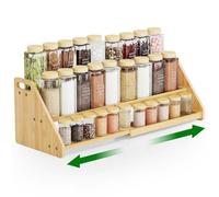 NiHome Portaspezie espandibile a 3 ripiani in bambù