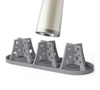 NiHome Stendibiancheria in silicone per bottiglie d'acqua, 3 pezzi, con vassoio antigoccia, stile formaggio, per un'asciugatura più rapida, adatto per tazze Stanley, bottiglie sportive Owala, biberon,