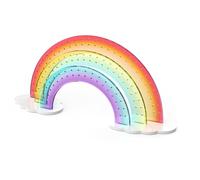 NiHome Supporto per orecchini in acrilico arcobaleno per casa, ufficio, vanità, leggero, multicolore, con 140 fori, per un massimo di 70 paia, durevole, resistente allo sbiadimento e alla deformazione