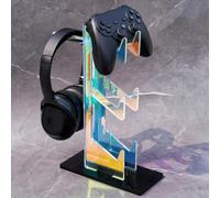 NiHome Supporto universale per controller di gioco a 3 livelli in acrilico iridescente per PS5 Xbox ONE Switch colorato supporto per controller accessori da gioco antiscivolo supporto per cuffie