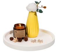 NiHome Vassoio organizer in silicone ispessito per accessori da bagno, piano di lavoro della cucina, decorazione per soggiorno, vassoio rotondo multiuso infrangibile per candele, profumi, saponette