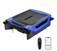 NiHoo Robot per la pulizia della piscina a energia solare, ricaricabile a doppia modalità, robot senza fili, robot automatico per piscina, aspirapolvere per piscina fuori terra (blu)