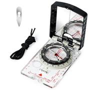 Nihtdoy Bussola ad alta precisione con specchio per escursionismo, campeggio, declinazione regolabile, bussola orienteering portatile con scala mappa e cordino, perfetta per navigazione all'aperto e