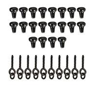 NIHUIFA Boilie Inserti Hair Rig Accessori Pesca Carpa Boilie Baits Stoper Up Holder Soft Band Bait Screw Kit Fishing Hook Stopper Beads Nero