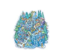 NIHUIFA Dimensionality Park Scene Sticker Four Season Creatively per Notebook Wall Room Durable PET Matter