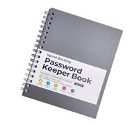 NIHUIFA Password Keeper Libro Spirali Notebook Password Book con linguette alfabetiche Pratico blocco di scrittura per studenti