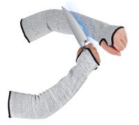 NIHUIFDPY 2 manicotti di sicurezza resistenti al taglio, livello 5, protezioni per braccia, protezione anti taglio, avambraccio, polso, protezione da lavoro, per giardino, cucina, lavoro, 40 cm, con