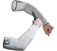 NIHUIFDPY 2 manicotti di sicurezza resistenti al taglio, livello 5, protezioni per braccia, protezione anti taglio, avambraccio, polso, protezione da lavoro, per giardino, cucina, lavoro, 40 cm, senza