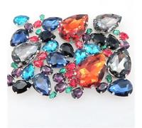 NIHUJALE Strass, 50 Pezzi/Borsa incastonatura for Artigli in Argento, Strass da Cucire, 7 Misure assortite, Applique in Cristallo di Vetro a Forma di Goccia d'Acqua(A28 Dark Colors)