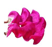 NIHUJALE Ventaglio di Seta, 1 Paio di veli da Danza del Ventre in Seta, ventagli Pieghevoli Lunghi da Donna, for adorazione, lode, Danza, Festa, palcoscenico, Accessori for spettacoli