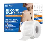 NIIFAWH Fogli in silicone trasparente per cicatrici, rotolo da 1,5 m, riutilizzabile, morbido e di grado medico, per cicatrici vecchie e nuove, sezione cesareo, chirurgia, cicatrici da acne e cheloidi