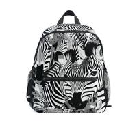 Niigeu Camuffamento Cavallo Zebra Bianco Zaino per Bambini Borsa a Tracolla Zainetti Per Ragazze Ragazzi Bambino Zaini Scuole Viaggi Sportivo per 2-7 età