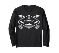 Niihau Hawaii Palme Tartaruga Marina Isola Souvenir Maglia a Manica