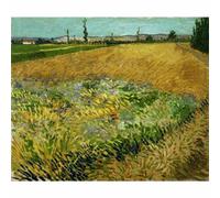 Niik Quadro campo di grano con fiori di vincent van gogh falso d' autore stam...