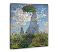 Niik Quadro donna con il parasole di claude monet falso d' autore stampa su tela
