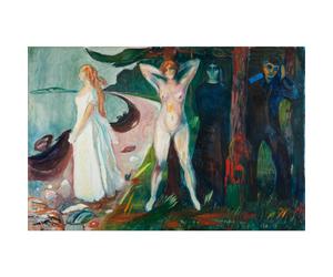 Niik Quadro donna di edvard munch falso d' autore stampa su tela