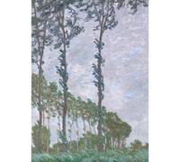 Niik Quadro filare di pioppi con il vento di claude monet falso d' autore sta...