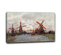Niik Quadro mulini a vento vicino a zaandam di claude monet falso d' autore s...