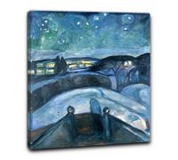 Niik Quadro notte stellata di edvard munch falso d' autore stampa su tela