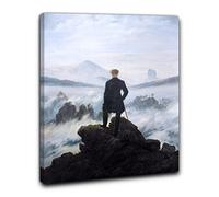 Niik Quadro + Telaio (BC) viandante sul mare di nebbia caspar david friedrich 80 x 62,5 x 1,7 cm falso d'autore stampa su tela
