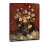 Niik Quadro vaso di aster e gladioli di vincent van gogh falso d' autore stam...