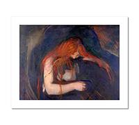 Niik Stampa il vampiro di edvard munch 60 x 45 cm falso d'autore su tela