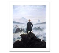 Niik Stampa viandante sul mare di nebbia di caspar david friedrich 60 x 47 cm falso d'autore su tela