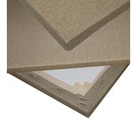 Niik Tele Tela Pittorica in Cotone Grezzo 60 x 80 x 1,7 cm con Graffe Posteriori da Dipingere per Pittori Pittura Telaio Telato alla Francese