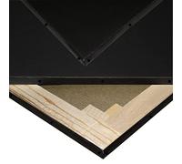 Niik Tele Tela Pittorica in Cotone Nero 70 x 100 x 1,7 cm con Chiodi Laterali nera da Dipingere per Pittori Pittura Telaio Telato disegno