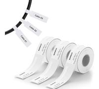 NIIMBOT 3 rotoli di etichette per cavi, 25 x 78 mm, per etichettatrice B1/B1 Pro/B2/B2 Pro/B21/B21 Pro, impermeabili e resistenti all'olio, colore bianco