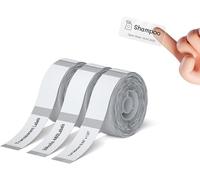 NIIMBOT 3 rotoli etichette 14 x 40 mm (trasparente) per stampanti di etichette D110, D11, D101, impermeabili e resistenti all'olio, personalizzabili e modificabili per casa, scuola e ufficio