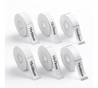 NIIMBOT 6 rotoli di etichette per D110 D11 D101 H1S, 2 rotoli 15 x 30 mm-130 (bianco), 2 rotoli 12 x 75 mm-95 (bianco), 2 rotoli da 14 x 40 mm-160 (chiaro)