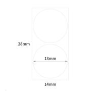 Niimbot A2A08061801, 14x28mm, 220pz, bianco etichette autoadesive