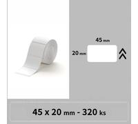 Niimbot A2A18918901, 45x20mm, 320pz, bianco etichette autoadesive