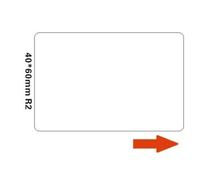 Niimbot A2A68651201, 40x60mm, 125pz, bianco etichette autoadesive