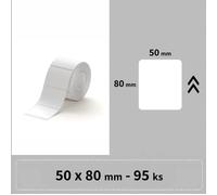 Niimbot A2A88358701, 50x80mm, 95pz, bianco etichette autoadesive