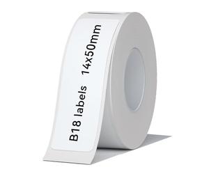 NIIMBOT Adesivi B18, materiale PET durevole, impermeabile e resistente alle alte temperature, nastri di ricambio solo per stampante B18 (14x50 mm-125, bianco)