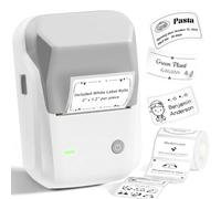 NIIMBOT B1 Etichettatrice Bluetooth con Etichette-Gris | Stampante Etichette Adesive,App Versatile con 1600icone,Compatibile con iOS/Android/PC,per Ufficio Negozio Casa Cucina
