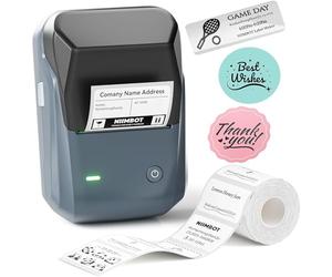 NIIMBOT B1 Etichettatrice Bluetooth con Nastro Impermeabile, App Versatile con 60 Caratteri e 1600 icone, Stampante Etichette Adesive, Compatibile con iOS Android e PC, per Ufficio Negozio Casa Cucina
