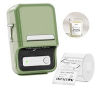 NIIMBOT B21 Etichettatrice,Mini Stampante Etichette Adesive, Larghezza etichetta 20-50mm, Retròstampa Etichette Bluetooth per l'organizzazione dell'ufficio domestico (Verde)
