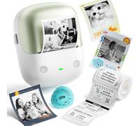 NIIMBOT Etichettatrice B2 Pro,Stampante per etichette HD 300DPI,Supporta la stampa offline,con etichette autoadesive impermeabili per foto, casa, ufficio e affari-verde