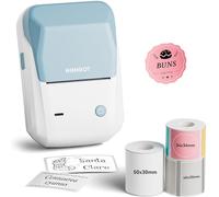 NIIMBOT Etichettatrice da 2 pollici con 3 nastri, stampante adesiva portatile B1 per piccole imprese, abbigliamento, logo, barattolo, indirizzo, compatibile con telefoni e PC, blu bianco