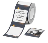 NIIMBOT Etichette fotografiche per etichettatrice B21 Pro/B1 Pro/B2 Pro, 54 x 67 mm, carta termica per immagini, ideale per adesivi fotografici, artigianato fai da te, note di studio, regali