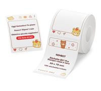 NIIMBOT Etichette per B21 Pro,etichette stampabili in rosso e nero, 50 x 70 mm,105 nastri/rotolo,applicabili a cartellini per negozi/Regali/segnaletica di avvertimento-Giornata di sole