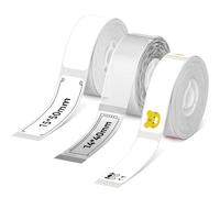 NIIMBOT Etichette per D110 D11 D101 H1S, Etichette Termiche Autoadesive 15X50mm(Bianco),14X40mm(Trasparente),12X40mm(ZOO),Confezione mista da 3 rotoli