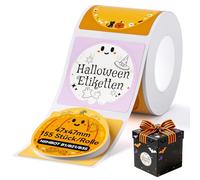 NIIMBOT Etichette per Halloween, etichette per stampante B1/B21/B3S, design zucca, 47 x 47 mm, rotonde