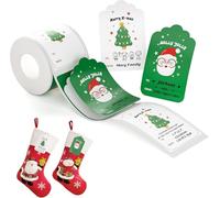 NIIMBOT Etichette per Natale, etichette per stampante B1/B21/B3S, design zucca, regalo di Natale, 42 x 68 mm