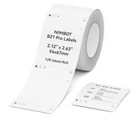 NIIMBOT etichette solo per etichettatrice B21 Pro, carta termica 54 x 67 mm,etichette adesive in carta termica per foto/barattoli/spezie/documenti-SNS